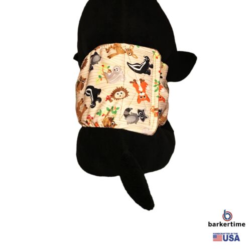 forest friends on brown pul belly band - model 2 forest friends on brown pul belly band - model 2