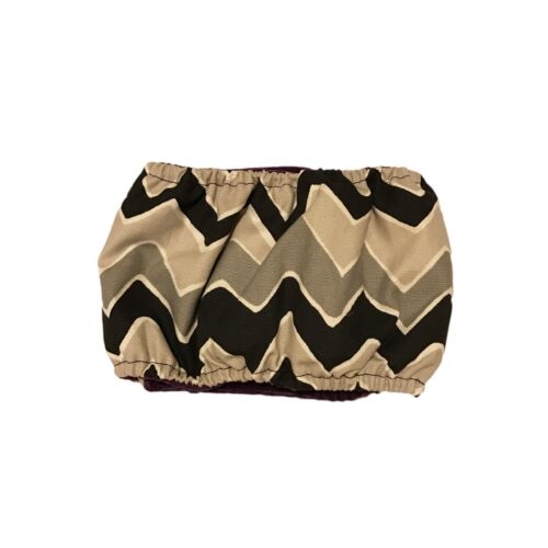 black and gray chevron belly band - back black and gray chevron belly band - back