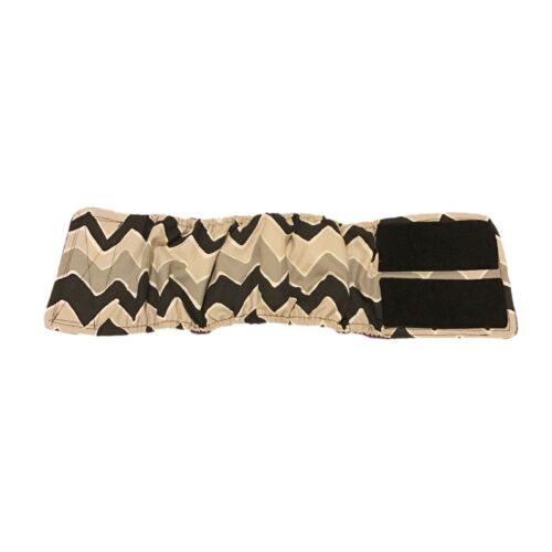 black and gray chevron belly band - open black and gray chevron belly band - open
