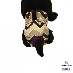 Black and Gray Chevron Washable Cat Diaper