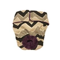 Black and Gray Chevron   Cat Diaper