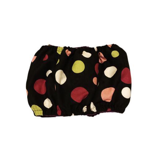 colorful polka dot on black belly band - back colorful polka dot on black belly band - back