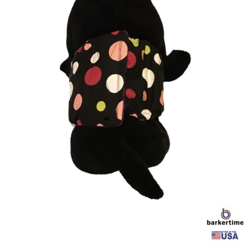 colorful polka dot on black belly band - model 2 colorful polka dot on black belly band - model 2