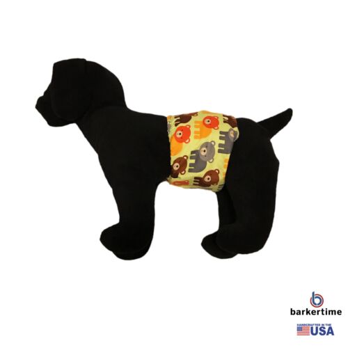 happy bear on green belly band - model 1 happy bear on green belly band - model 1