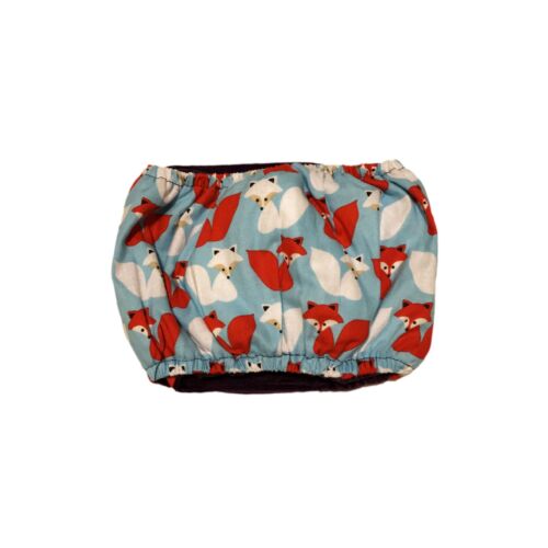 red and white fox belly band - back red and white fox belly band - back
