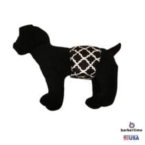 white quatrefoil on black belly band – model 1