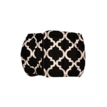 White Quatrefoil on Black Dog Belly Band