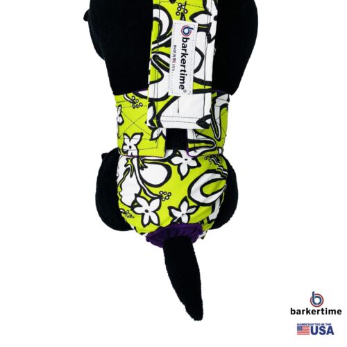 White Hawaiian Hibiscus Flower on Lime Green diaper overall - new - model 2 White Hawaiian Hibiscus Flower on Lime Green diaper overall - new - model 2