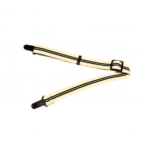 Black Stripes on White Adjustable Suspender to Keep Dog Diapers On