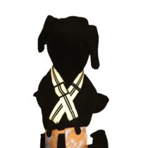 Black Stripes on White Adjustable Suspender to Keep Dog Diapers On