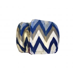 Blue Chevron Minky Washable Dog Belly Band Male Wrap