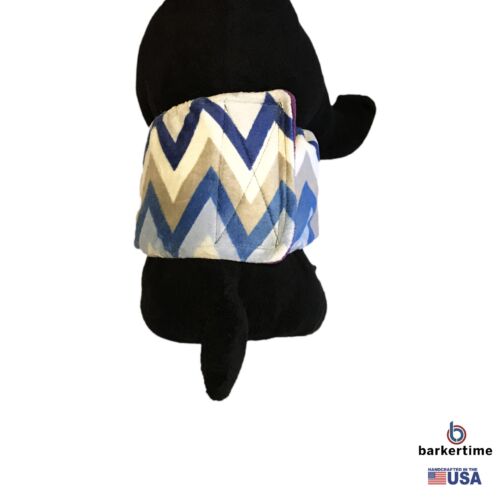 blue chevron minky belly band - model 2 blue chevron minky belly band - model 2