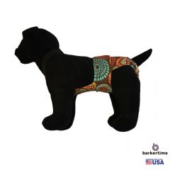 Fireworks on Brown Escape-Proof Washable Dog Diaper Overall