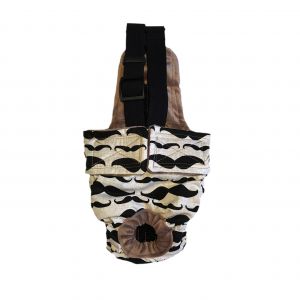 Mustache Escape-Proof Washable Dog Diaper Overall