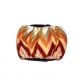 orange and red chevron minky belly band - back