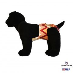 Orange and Red Minky Escape-Proof Washable Dog Diaper Overall