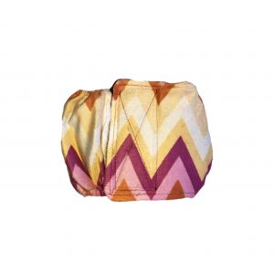 Orange and Yellow Chevron Minky Washable Dog Belly Band Male Wrap