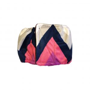 Pink and Blue Chevron Minky Washable Dog Belly Band Male Wrap