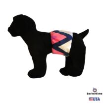 pink and blue chevron minky belly band – model 1