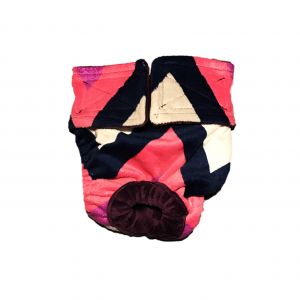 Pink and Blue Chevron Minky Washable Dog Diaper