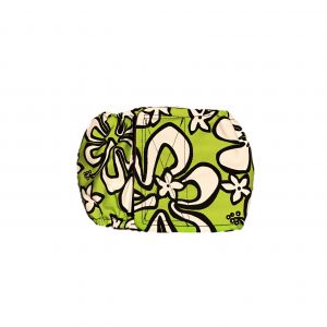 White Hawaiian Hibiscus on Lime Green Washable Dog Belly Band Male Wrap