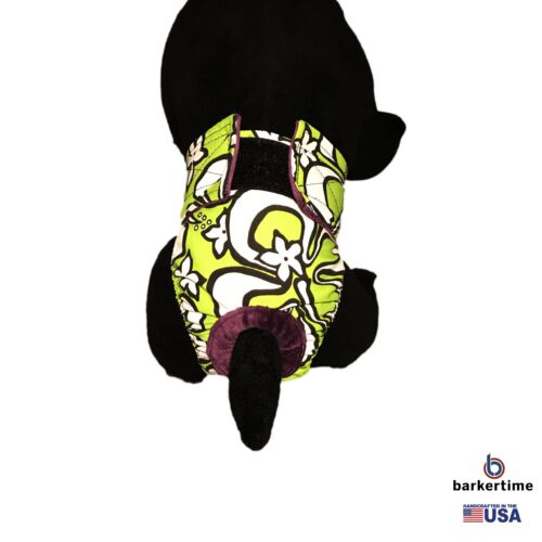 white hawaiian hibiscus on lime green diaper - model 2 white hawaiian hibiscus on lime green diaper - model 2