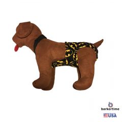 Escape-Proof Washable Dog Diaper Overall made from Batman fabric