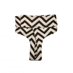 White Chevron on Black Washable Dog Diaper Pull-up