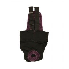 Black Escape-Proof Washable Dog Diaper Overall