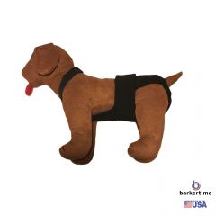 Black Escape-Proof Washable Dog Diaper Overall