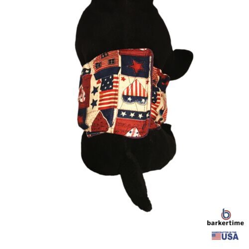 hearts and patriotic love belly band - model 2 hearts and patriotic love belly band - model 2