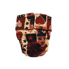 Hearts and Patriotic Love Washable Dog Diaper