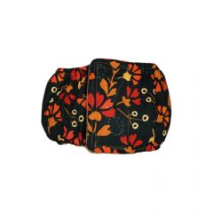 Red Flowers on Green Washable Dog Belly Band Male Wrap