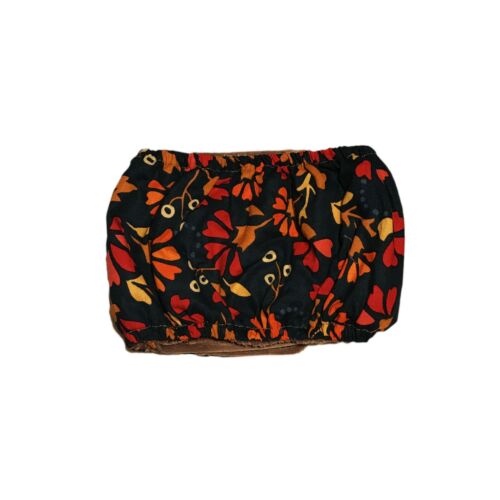 red flowers on green belly band - back red flowers on green belly band - back