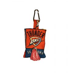 Dog Poop Bag Dispenser made from Oklahoma City Thunder fabric