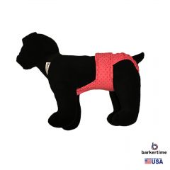 Black Polka Dot on Pink Escape-Proof Washable Dog Diaper Overall