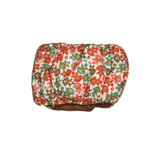 mini happy monkey belly band - back mini happy monkey belly band - back