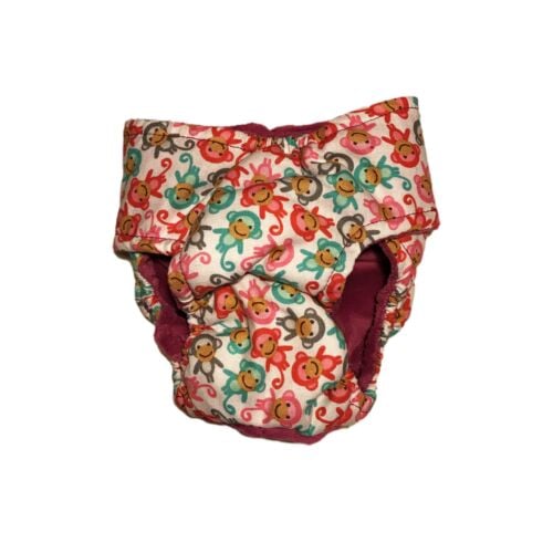 mini happy monkey diaper - back mini happy monkey diaper - back