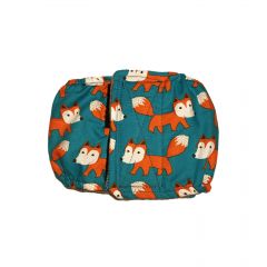 Orange Fox on Teal Washable Dog Belly Band Male Wrap