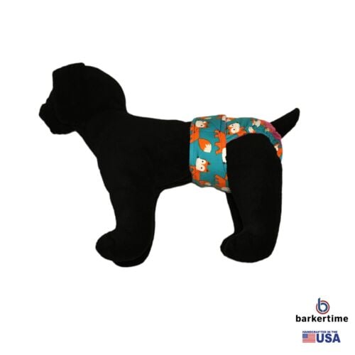 orange fox on teal diaper - model 1 orange fox on teal diaper - model 1