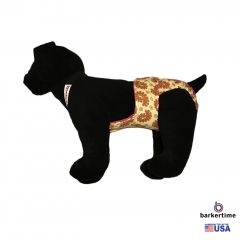 Paisley Flowers on Green Escape-Proof Washable Dog Diaper Overall