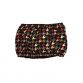 colorful houndstooth on black belly band - back