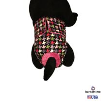 colorful houndstooth on black diaper – model 2