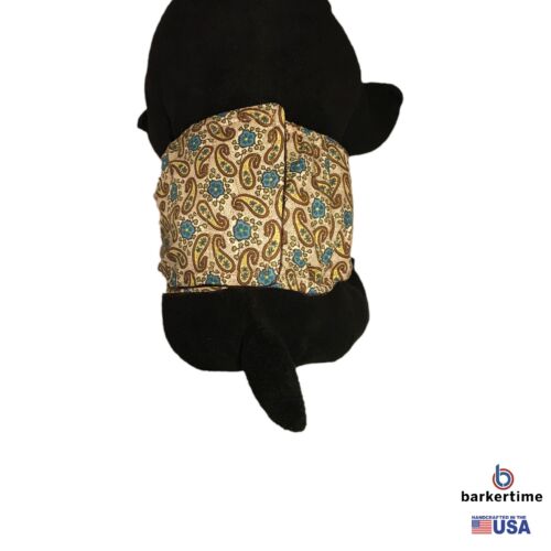 yellow paisley and blue flower belly band - model 2 yellow paisley and blue flower belly band - model 2