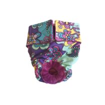 Mystic Flower on Purple   Cat Diaper