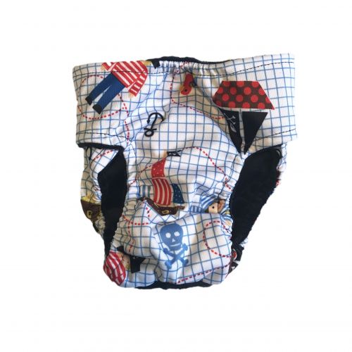 pirate and skull pul diaper - back