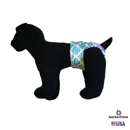 white quatrefoil on baby blue diaper - model 1 white quatrefoil on baby blue diaper - model 1