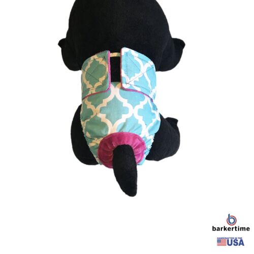 white quatrefoil on baby blue diaper - model 2 white quatrefoil on baby blue diaper - model 2