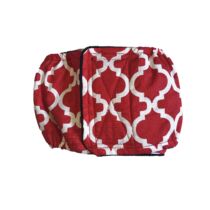 White Quatrefoil on Red Dog Belly Band