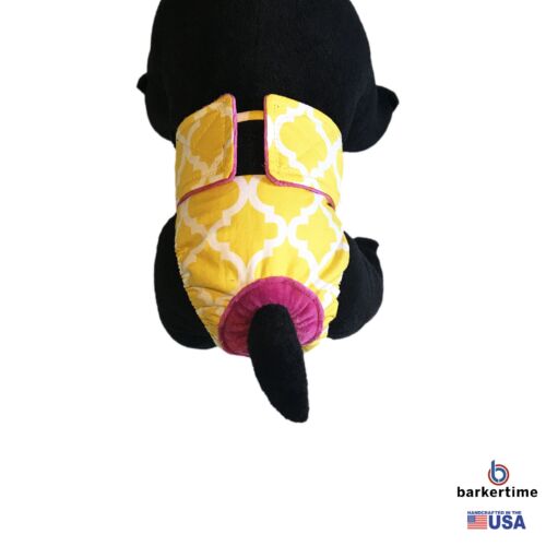 white quatrefoil on yellow diaper - model 2 white quatrefoil on yellow diaper - model 2